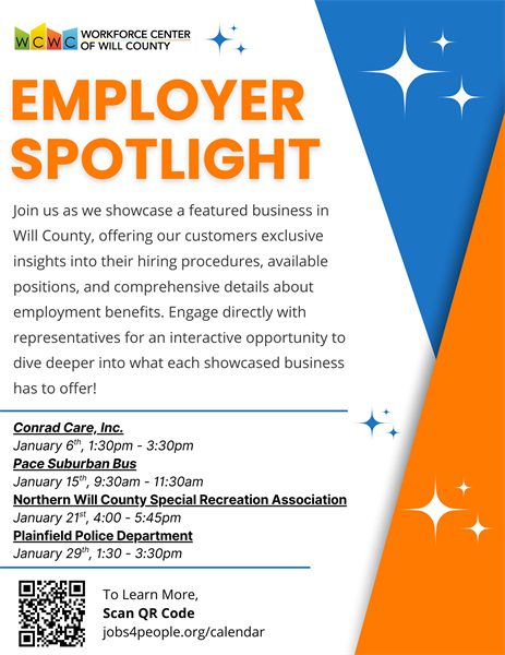 Employer Spotlight - Plainfield Police Department, 1:30pm - 3:30pm